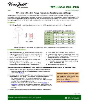 Flange Notches in TJI Joists